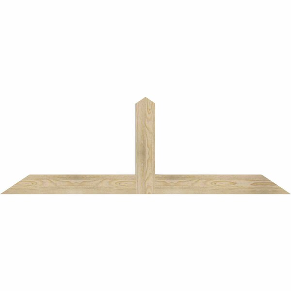 Ekena Millwork Portland Rough Sawn Timber Gable Bracket, Douglas Fir, 60"W x 20"H x 2"D x 4"F, 8/12 Pitch GBW060X20X0204POR00RDF - main